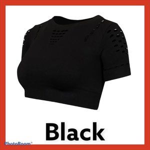 90 Degrees Crop Top Black NWT